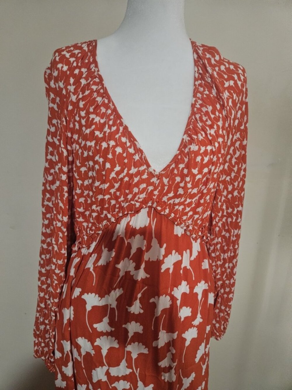 Diane Von Furstenberg DVF For Target Ginkgo Cherry Tomato Maxi Dress M - Picture 5 of 8